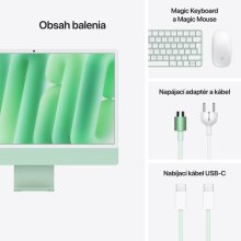 iMac 24" 4.5K Apple M4 8-core CPU 8-core GPU 16GB 256GB Zelený - EDU