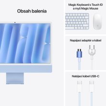 iMac 24" 4.5K Apple M4 10-core CPU 10-core GPU 16GB 512GB Modrý - EDU