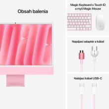 iMac 24" 4.5K Apple M4 10-core CPU 10-core GPU 16GB 512GB Ružový - EDU