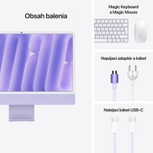 iMac 24" 4.5K Apple M4 10-core CPU 10-core GPU 16GB 512GB Fialový - EDU