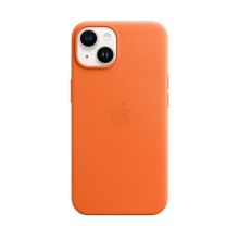 Apple iPhone 14 Leather Case with MagSafe - Orange
