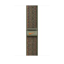 Apple Watch 45mm Sequoia/Orange Nike Sport Loop