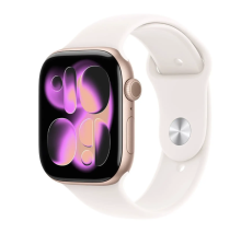 Apple Watch Series 11 GPS 42mm Rose Gold Aluminium Case with Light Blush Sport Band - S/M