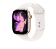 Apple Watch Series 11 GPS + Cellular 42mm Rose Gold Aluminium Case with Light Blush Sport Band - S/M