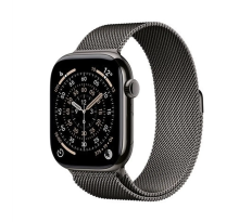 Apple Watch Series 11 GPS + Cellular 42mm Slate Titanium Case with Slate Milanese Loop