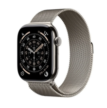 Apple Watch Series 11 GPS + Cellular 46mm Natural Titanium Case with Natural Milanese Loop - S/M