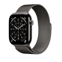 Apple Watch Series 11 GPS + Cellular 46mm Slate Titanium Case with Slate Milanese Loop - S/M