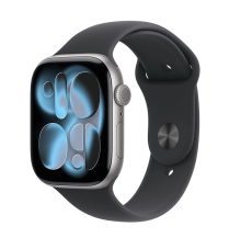 Apple Watch Series 11 GPS 46mm Space Grey Aluminium Case with Black Sport Band - S/M