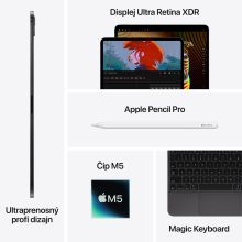 iPad Pro 13" M5 Wi-Fi+Cellular 2TB štandardné sklo - Silver