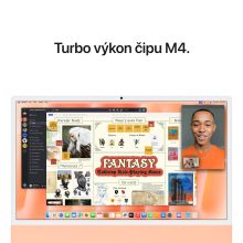 iMac 24" 4.5K Apple M4 8-core CPU 8-core GPU 16GB 256GB Oranžový