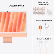 iMac 24" 4.5K Apple M4 10-core CPU 10-core GPU 24GB 512GB Oranžový