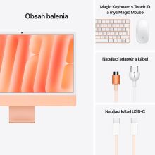 iMac 24" 4.5K Apple M4 10-core CPU 10-core GPU 16GB 512GB Oranžový - EDU