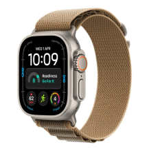 Apple Watch Ultra 4 GPS + Cellular 49mm Natural Titanium Case with Desert Alpine Loop - S