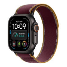 Apple Watch Ultra 4 GPS + Cellular 49mm Black Titanium Case with Burgundy Trail Loop - M/L