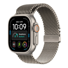 Apple Watch Ultra 4 GPS + Cellular 49mm Natural Titanium Case with Natural Titanium Milanese Loop - L