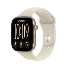 Apple Watch Series 12 GPS 42mm Light Gold Aluminium Case with Sand Sport Band - S/M