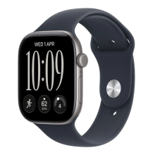 Apple Watch Series 12 GPS 46mm Space Grey Aluminium Case with Navy Blue Sport Band - S/M