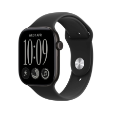 Apple Watch Series 12 GPS + Cellular 42mm Black Aluminium Case with Black Sport Band - S/M
