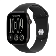Apple Watch Series 12 GPS + Cellular 46mm Black Aluminium Case with Black Sport Band - S/M