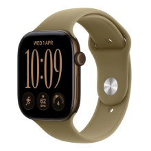 Apple Watch Series 12 GPS + Cellular 46mm Dark Bronze Aluminium Case with Olive Sport Band - S/M