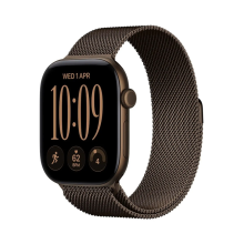Apple Watch Series 12 GPS + Cellular 42mm Dark Bronze Aluminium Case with Dark Bronze Milanese Loop