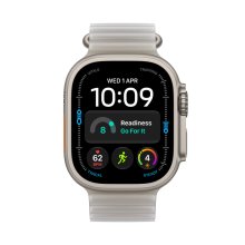 Apple Watch Ultra 4 GPS + Cellular 49mm Natural Titanium Case with Translucent Grey Ocean Band
