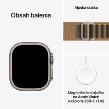 Apple Watch Ultra 4 GPS + Cellular 49mm Natural Titanium Case with Desert Alpine Loop - M