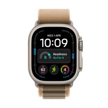 Apple Watch Ultra 4 GPS + Cellular 49mm Natural Titanium Case with Desert Alpine Loop - L