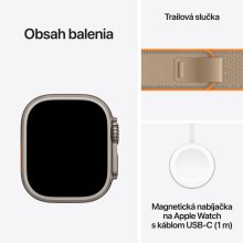 Apple Watch Ultra 4 GPS + Cellular 49mm Natural Titanium Case with Sand Trail Loop - S/M
