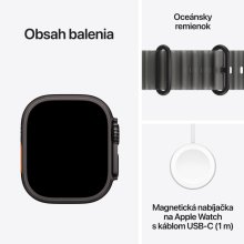 Apple Watch Ultra 4 GPS + Cellular 49mm Black Titanium Case with Translucent Black Ocean Band