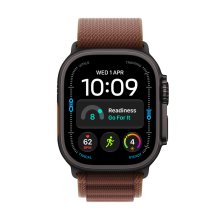 Apple Watch Ultra 4 GPS + Cellular 49mm Black Titanium Case with Burgundy Alpine Loop - L