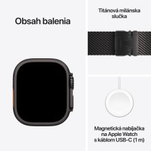 Apple Watch Ultra 4 GPS + Cellular 49mm Black Titanium Case with Black Titanium Milanese Loop - M