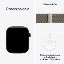 Apple Watch Series 12 GPS + Cellular 42mm Natural Titanium Case with Natural Milanese Loop