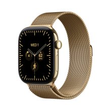 Apple Watch Series 12 GPS + Cellular 42mm Radiant Gold Titanium Case with Radiant Gold Milanese Loop