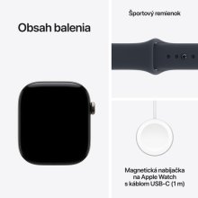 Apple Watch Series 12 GPS + Cellular 46mm Natural Titanium Case with Navy Blue Sport Band - M/L