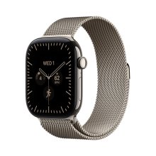 Apple Watch Series 12 GPS + Cellular 46mm Natural Titanium Case with Natural Milanese Loop - S/M
