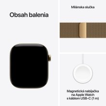 Apple Watch Series 12 GPS + Cellular 46mm Radiant Gold Titanium Case with Radiant Gold Milanese Loop - M/L