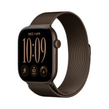 Apple Watch Series 12 GPS + Cellular 46mm Dark Bronze Aluminium Case with Dark Bronze Milanese Loop - S/M