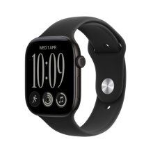 Apple Watch Series 12 GPS + Cellular 42mm Black Aluminium Case with Black Sport Band - M/L