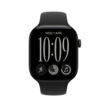 Apple Watch Series 12 GPS + Cellular 42mm Black Aluminium Case with Black Sport Band - S/M