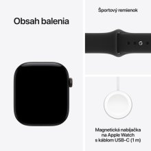 Apple Watch Series 12 GPS + Cellular 42mm Black Aluminium Case with Black Sport Band - S/M