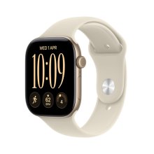 Apple Watch Series 12 GPS 42mm Light Gold Aluminium Case with Sand Sport Band - S/M