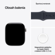 Apple Watch Series 12 GPS 42mm Space Grey Aluminium Case with Navy Blue Sport Band - M/L
